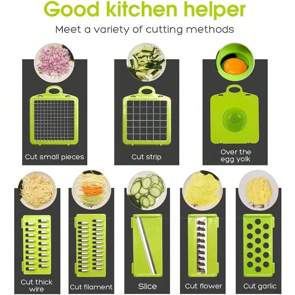 Multifunction Kitchen Vegetable Chopper and Manual Grater Set