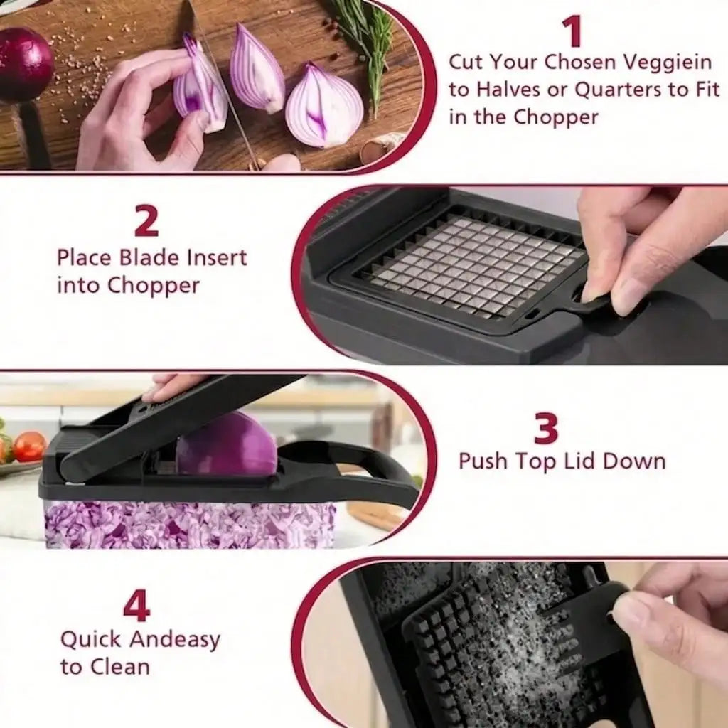 Multipurpose Vegetable Chopper Slicer With Storage Container And Spare Blades