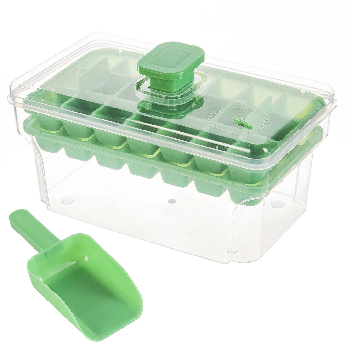 Upgraded Press Ice Cube Tray With Lid And Quick Release
