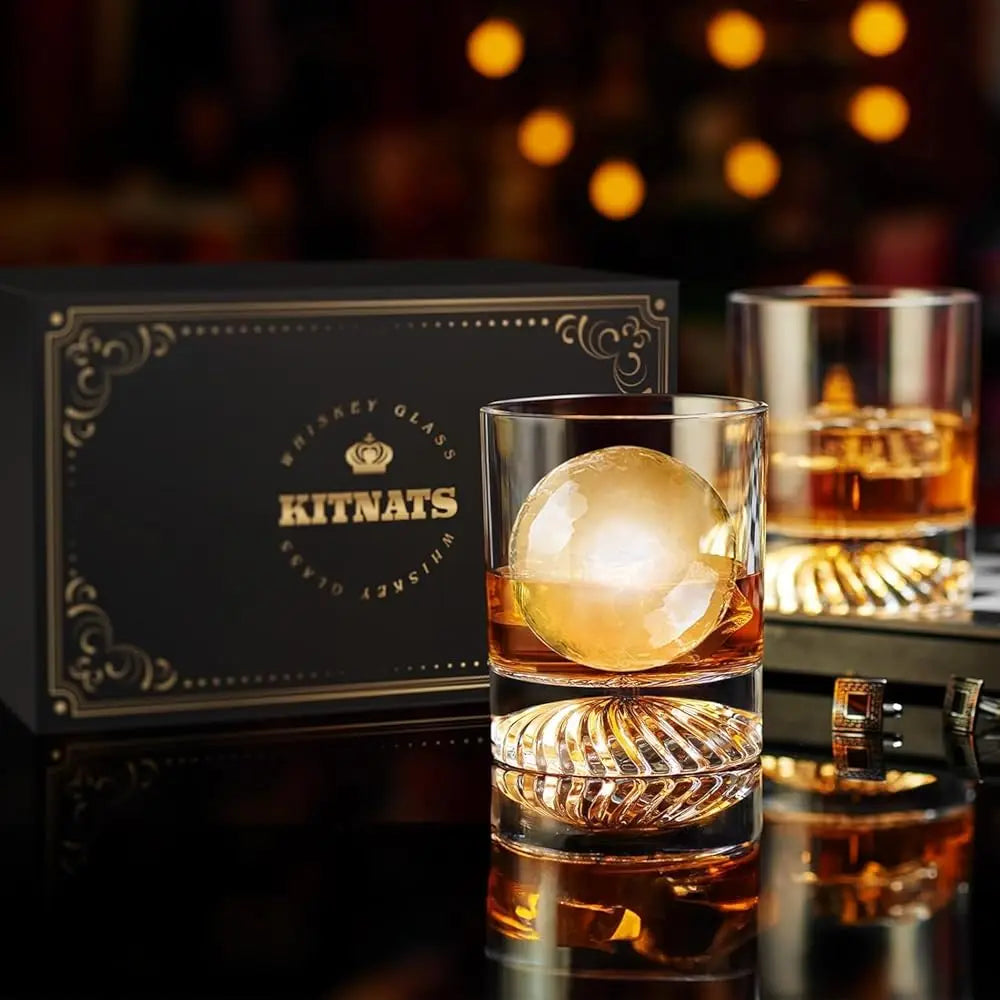 ZUIDID Hand Blown Crystal Old Fashioned Glasses Set Of Six