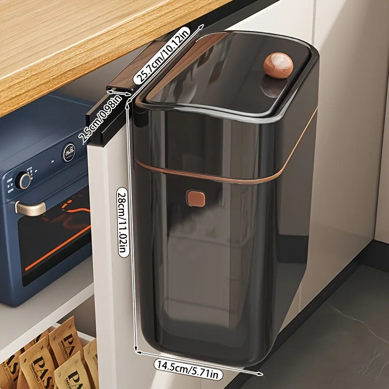 Onenoble Hanging Kitchen Trash Can With One Hand Flip Lid