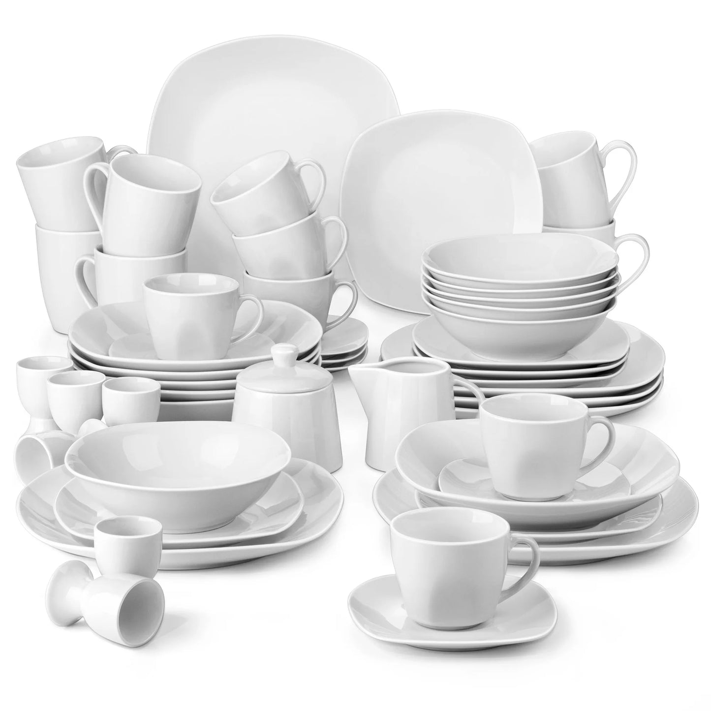 Malacasa 50 Piece Porcelain Dinner Set With Serving Bowls