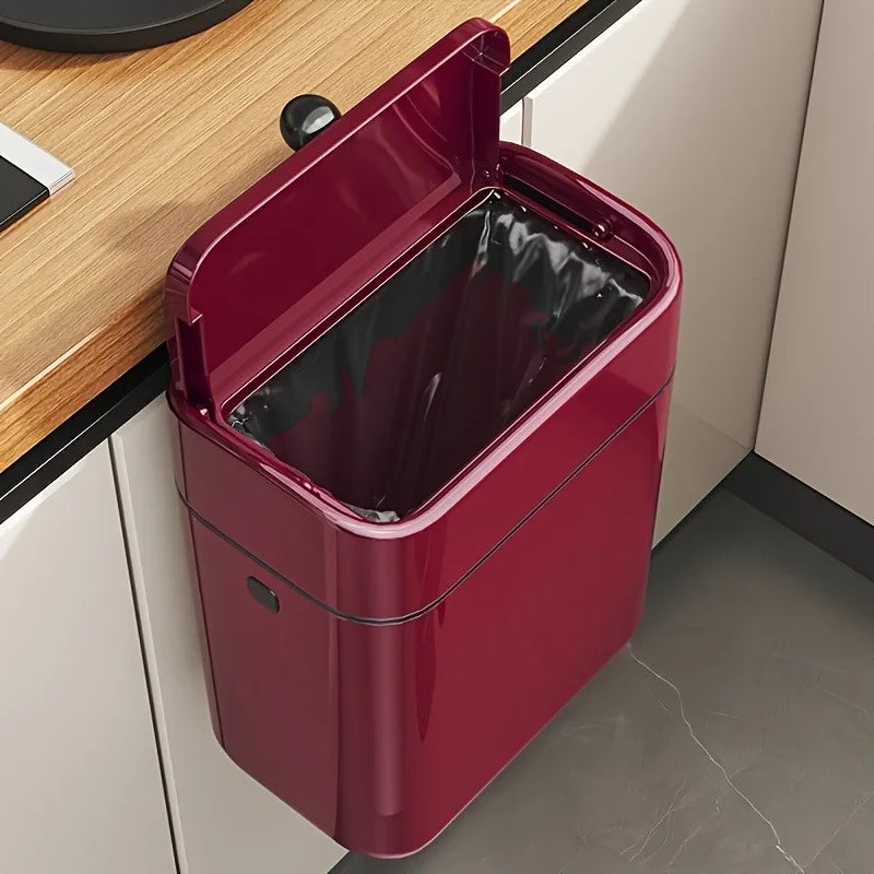 Onenoble Hanging Kitchen Trash Can With One Hand Flip Lid
