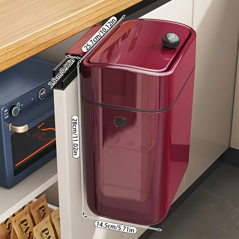 Onenoble Hanging Kitchen Trash Can With One Hand Flip Lid