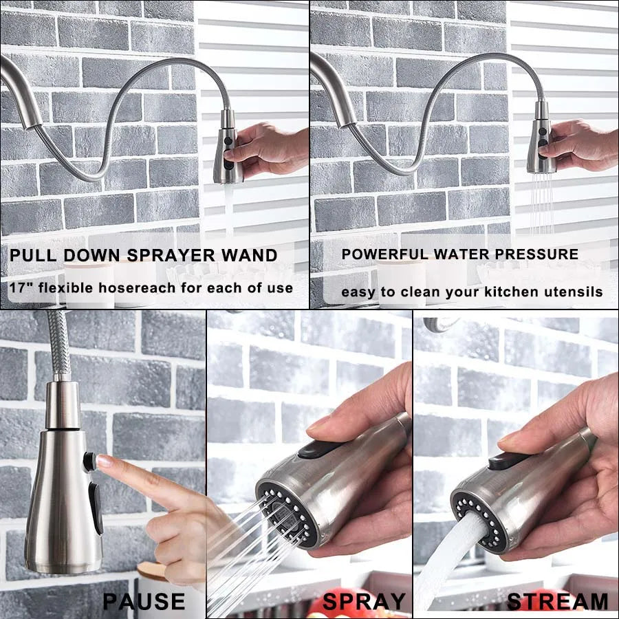 Rozin Filtration Kitchen Faucet With Three Water Modes And Sprayer