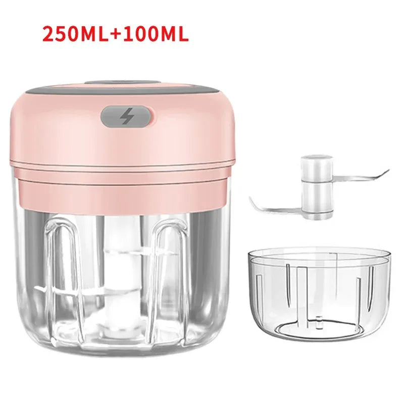 USB Charging Garlic Mincer Electric Mini Crusher Chopper