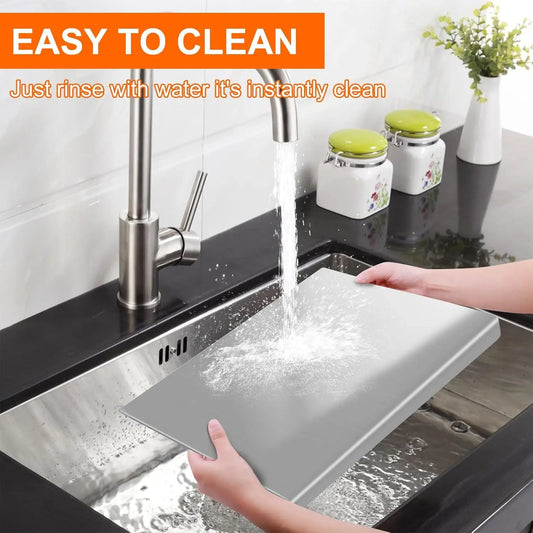 Stainless Steel Cutting Board With Lip For Kitchen Sink Countertop