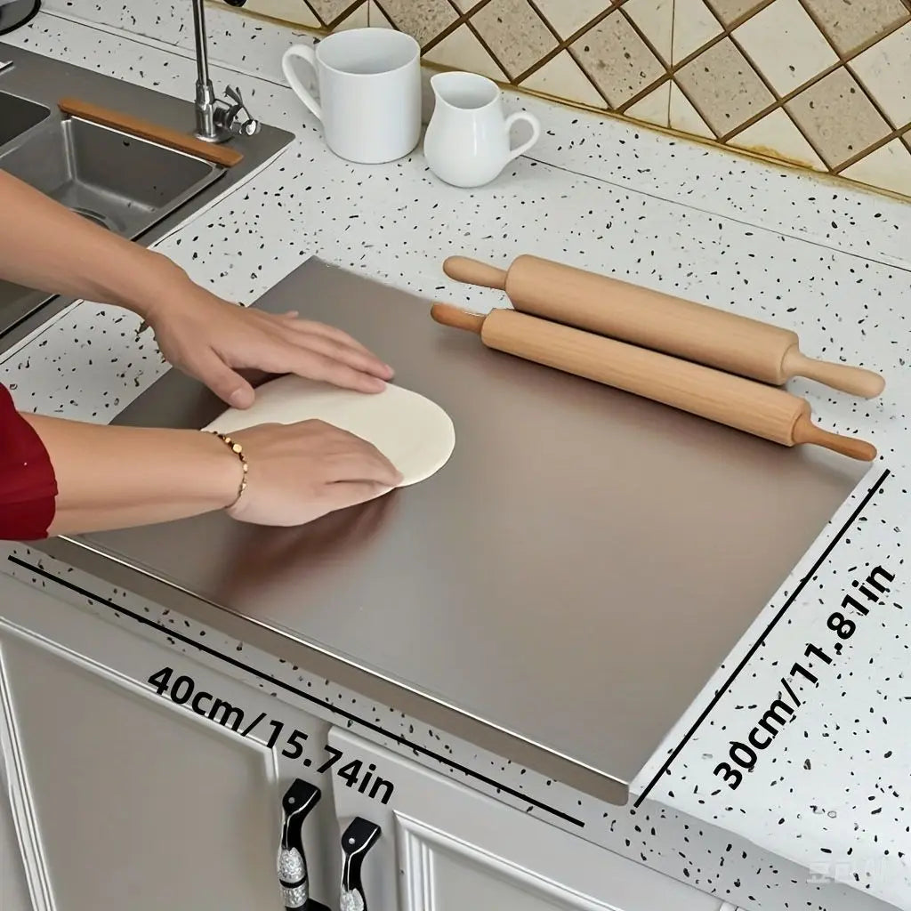 Stainless Steel Cutting Board With Lip For Kitchen Sink Countertop