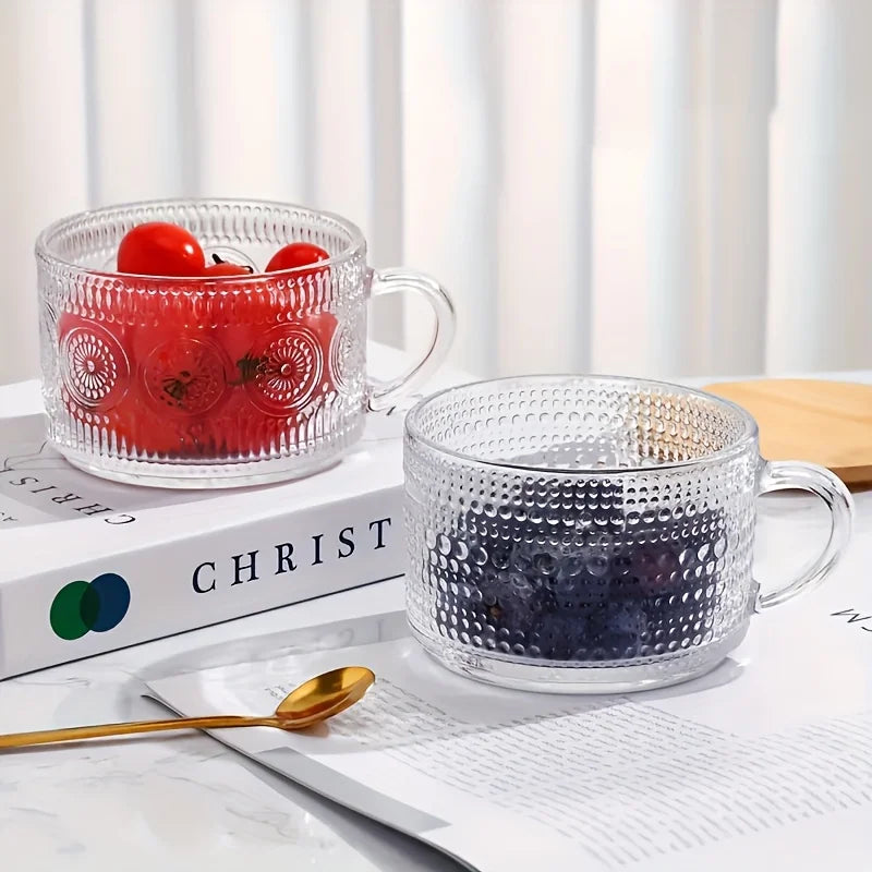 Glass Coffee Cups Set With Wooden Lids For Cappuccino Latte