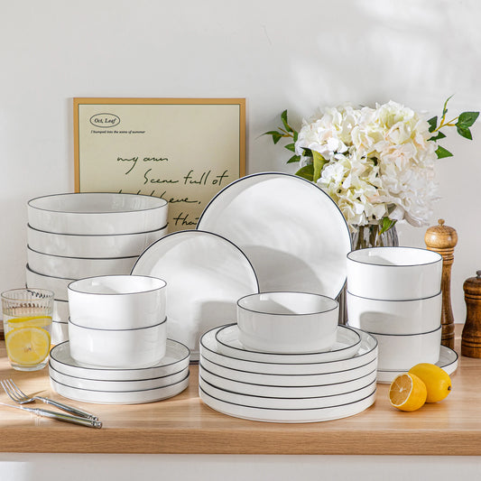 MALACASA Ceramic Dinnerware Set Plates And Bowls Collection