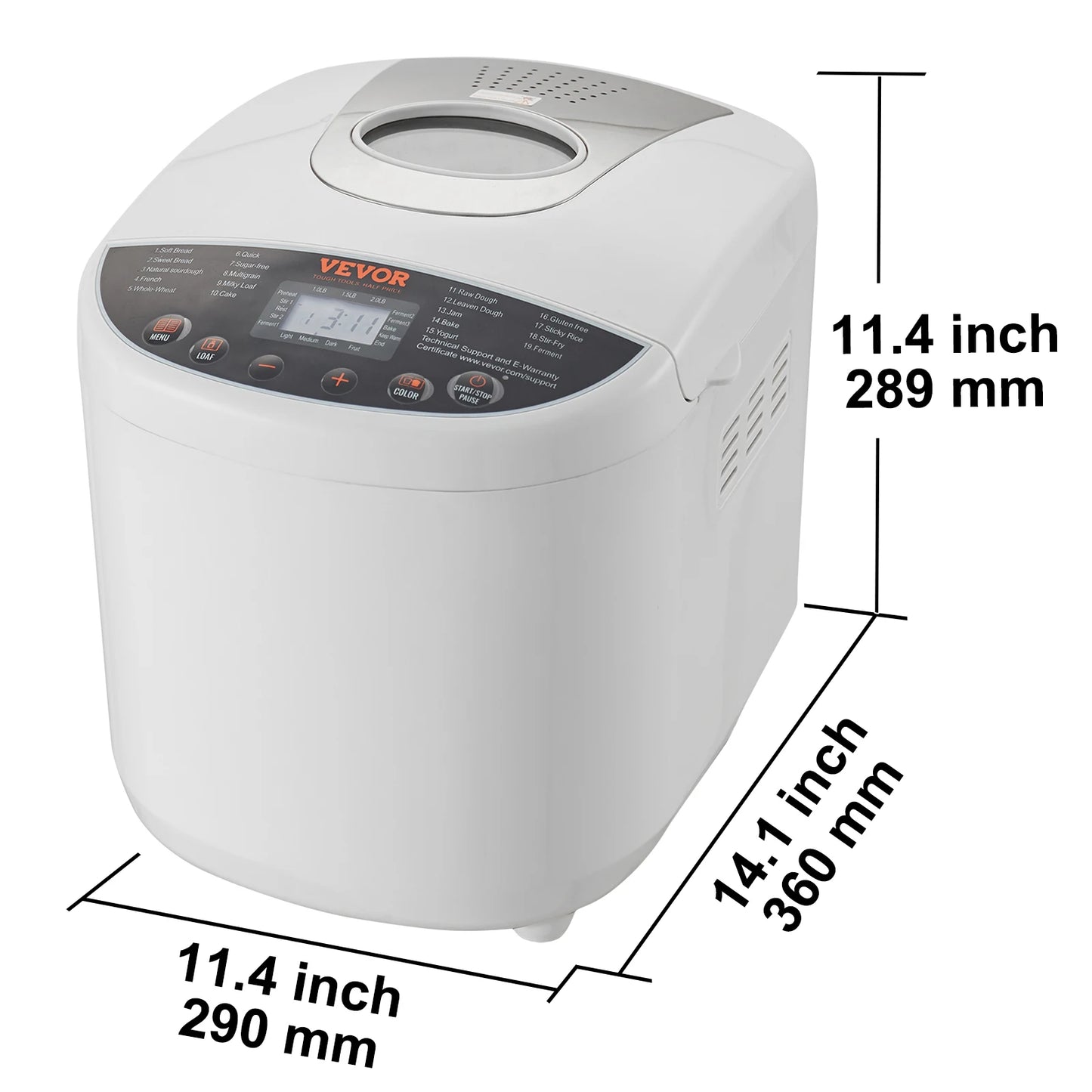 Succebuy 15 Function Automatic Bread Maker With Ceramic Pan