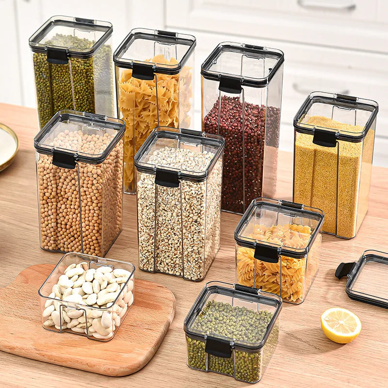 Acryl Sealed Jars Kitchen Storage Organizer Set for Seasonings