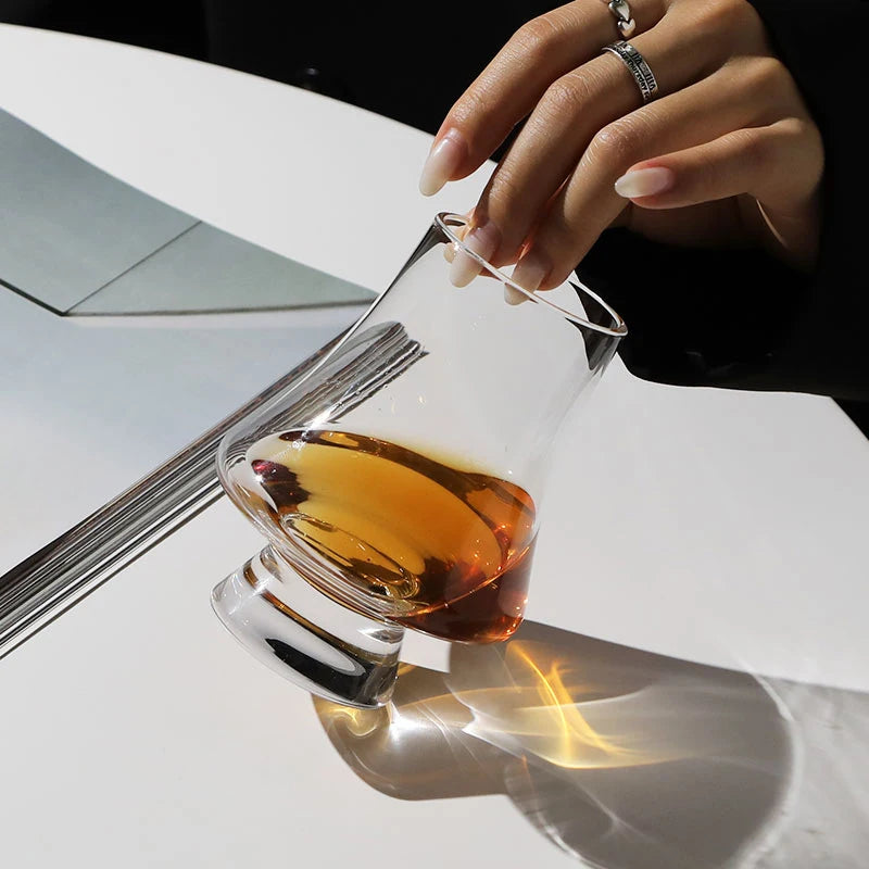 YWDL Glass Whiskey Cup Set 250ml Lead Free Barware Glasses