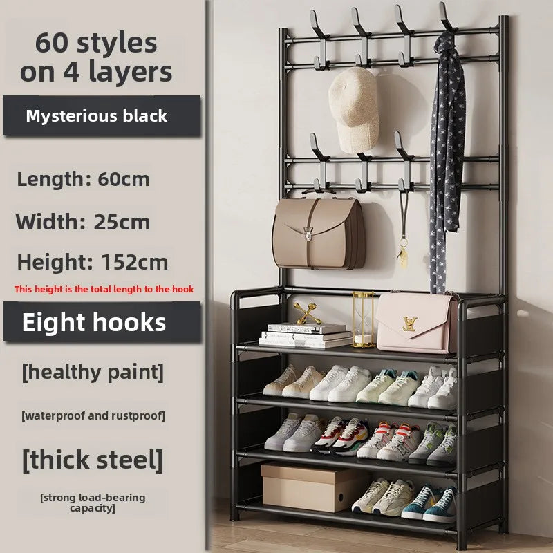 Multi Layer Door Mounted Shoe Rack With Easy Assembly For Home Use