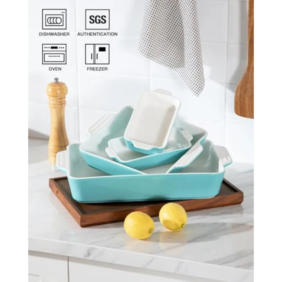 Bakeware Set Of 4 Rectangular Casserole Dishes For Oven
