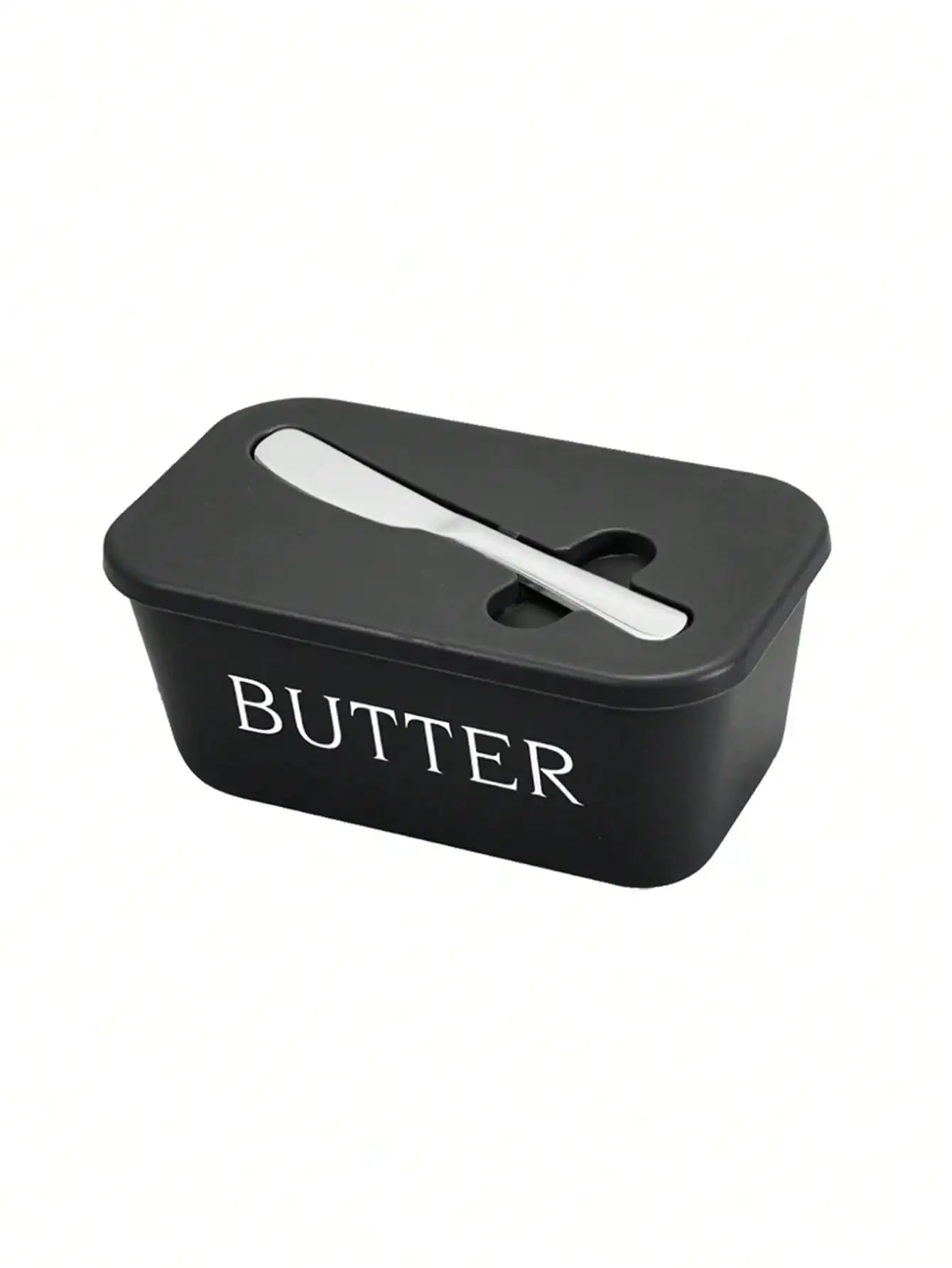 Stainless Steel Covered Butter Dish With Knife For Kitchen Storage