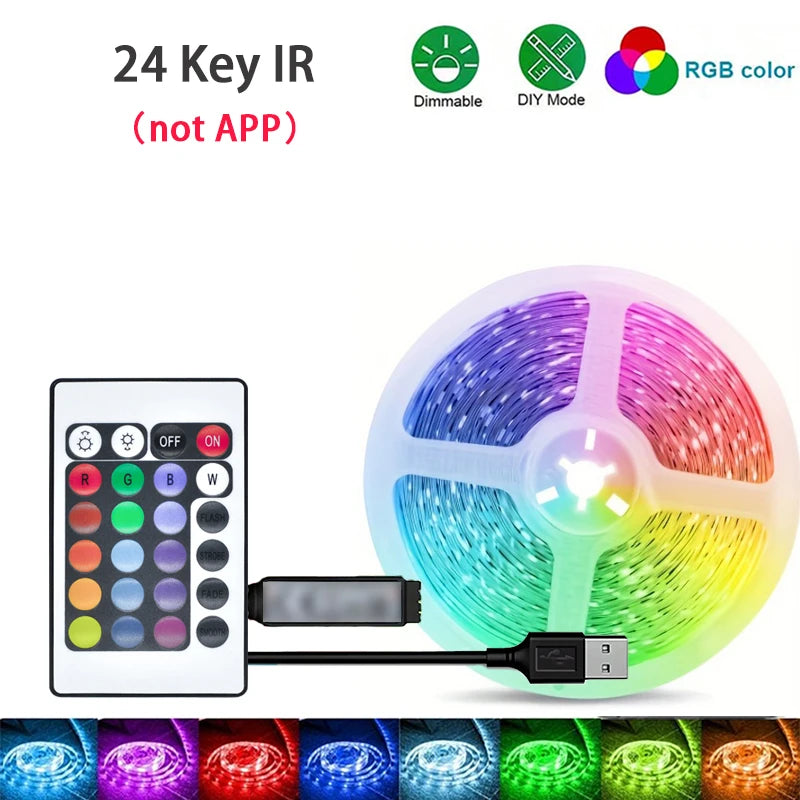 RGB LED Strip Lights With App Control Flexible LED Tape Room Decoration