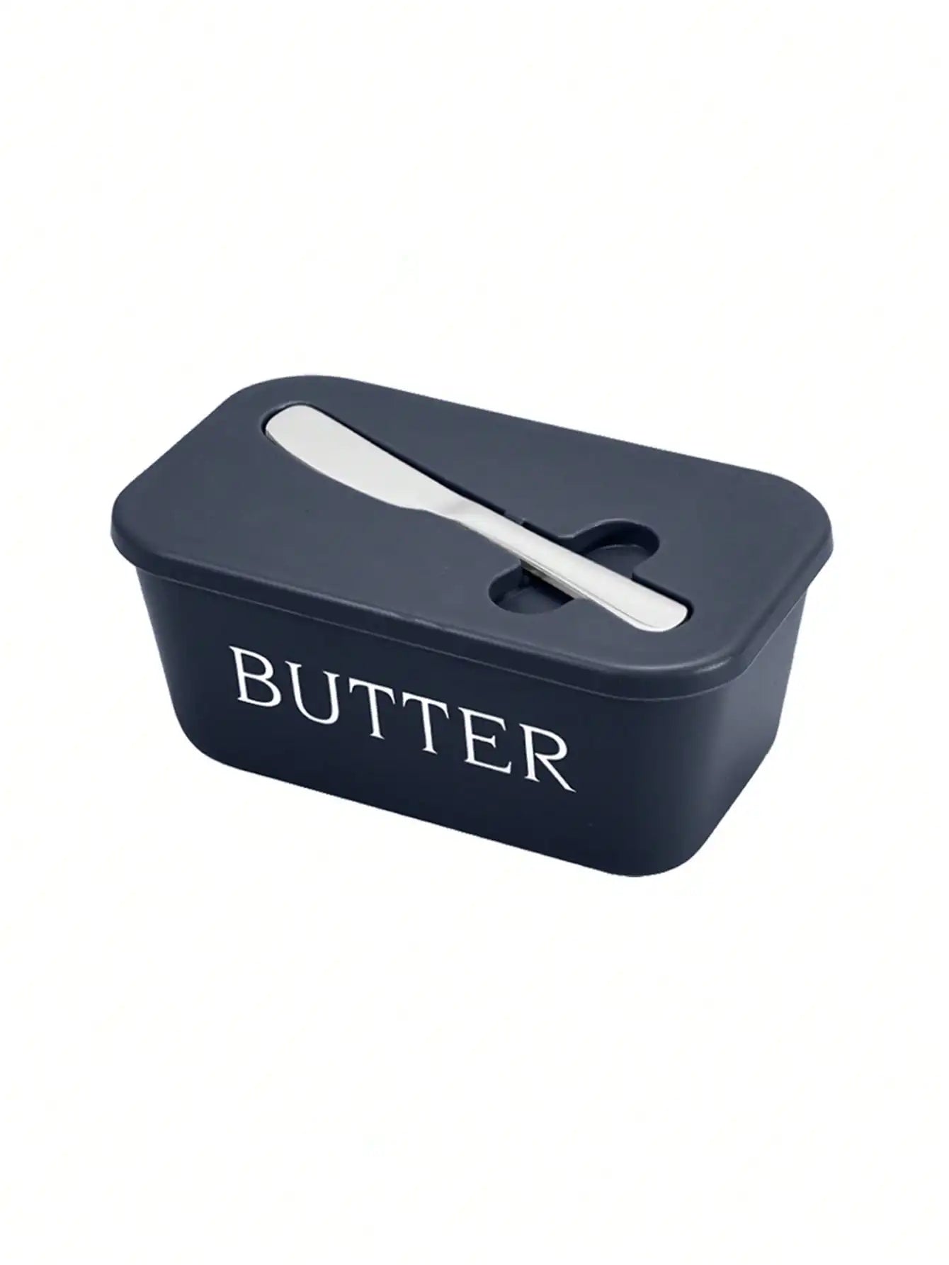 Stainless Steel Covered Butter Dish With Knife For Kitchen Storage