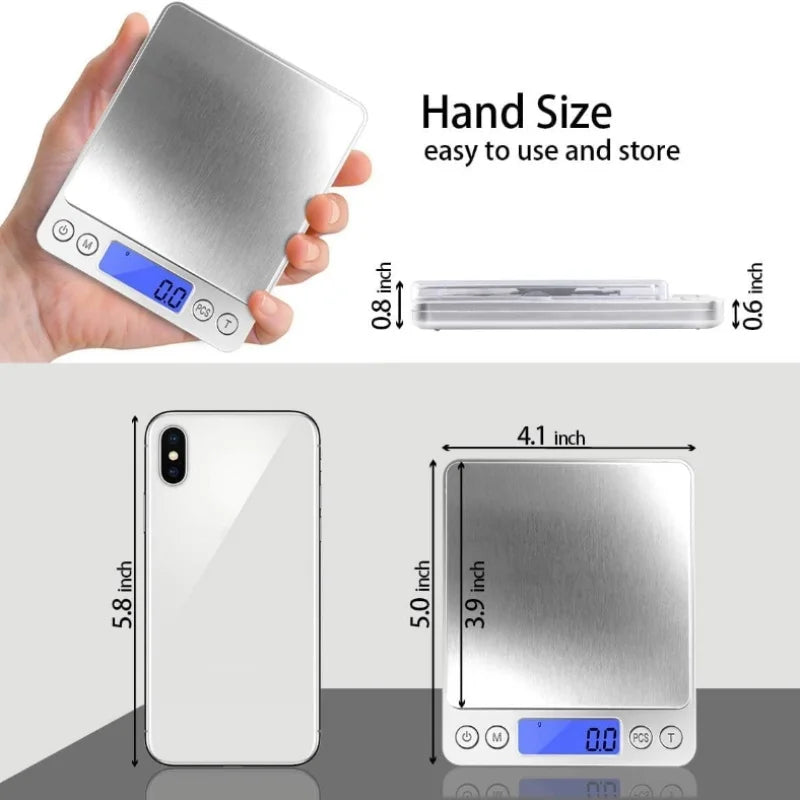 Digital Kitchen Scale 3000g With 6 Modes And LCD Display