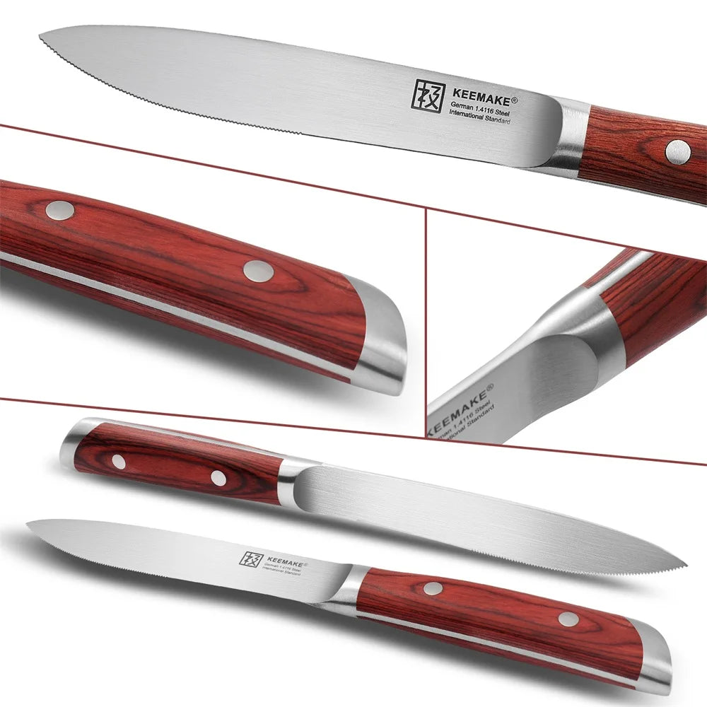 Stainless Steel Steak Knife Set Ultra Sharp Slicing Tools