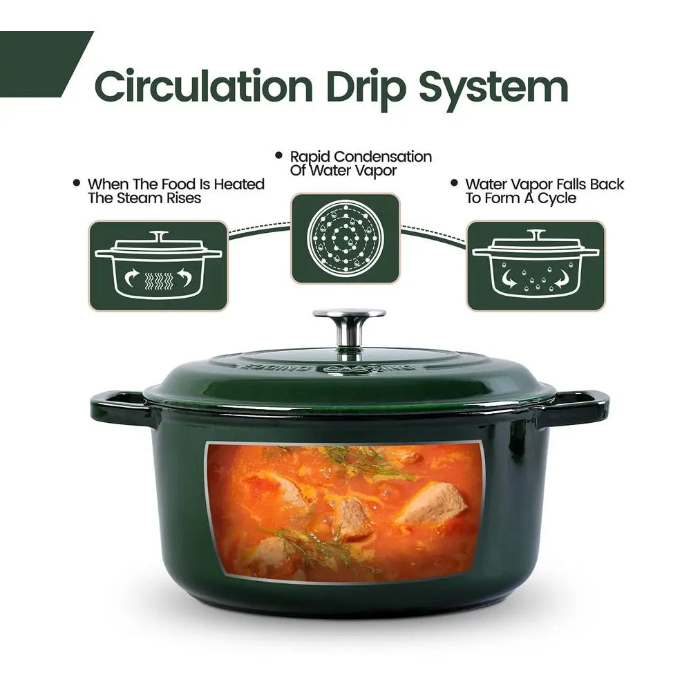 Enameled Cast Iron Dutch Oven With Lid For Sourdough Baking