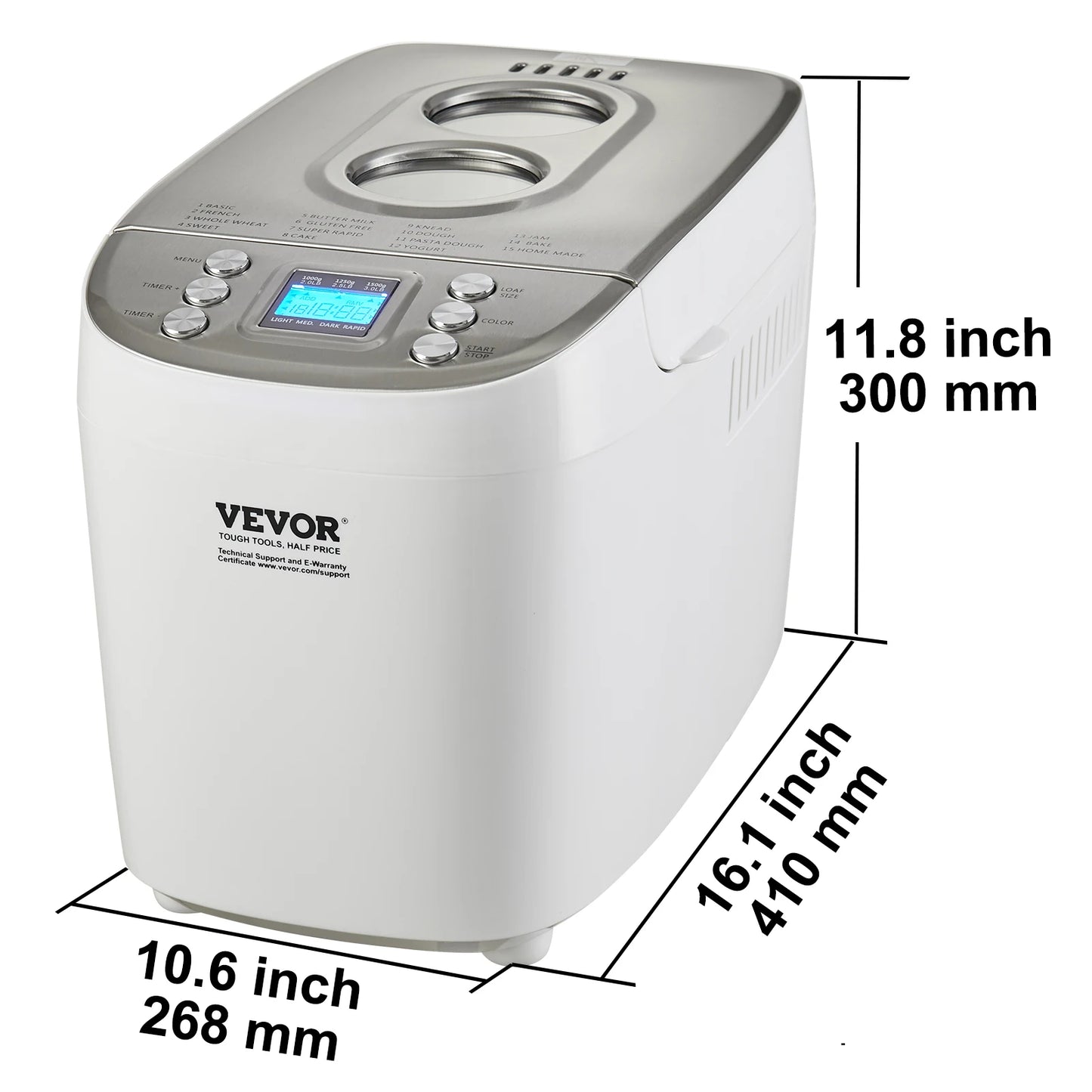 Succebuy 15 Function Automatic Bread Maker With Ceramic Pan