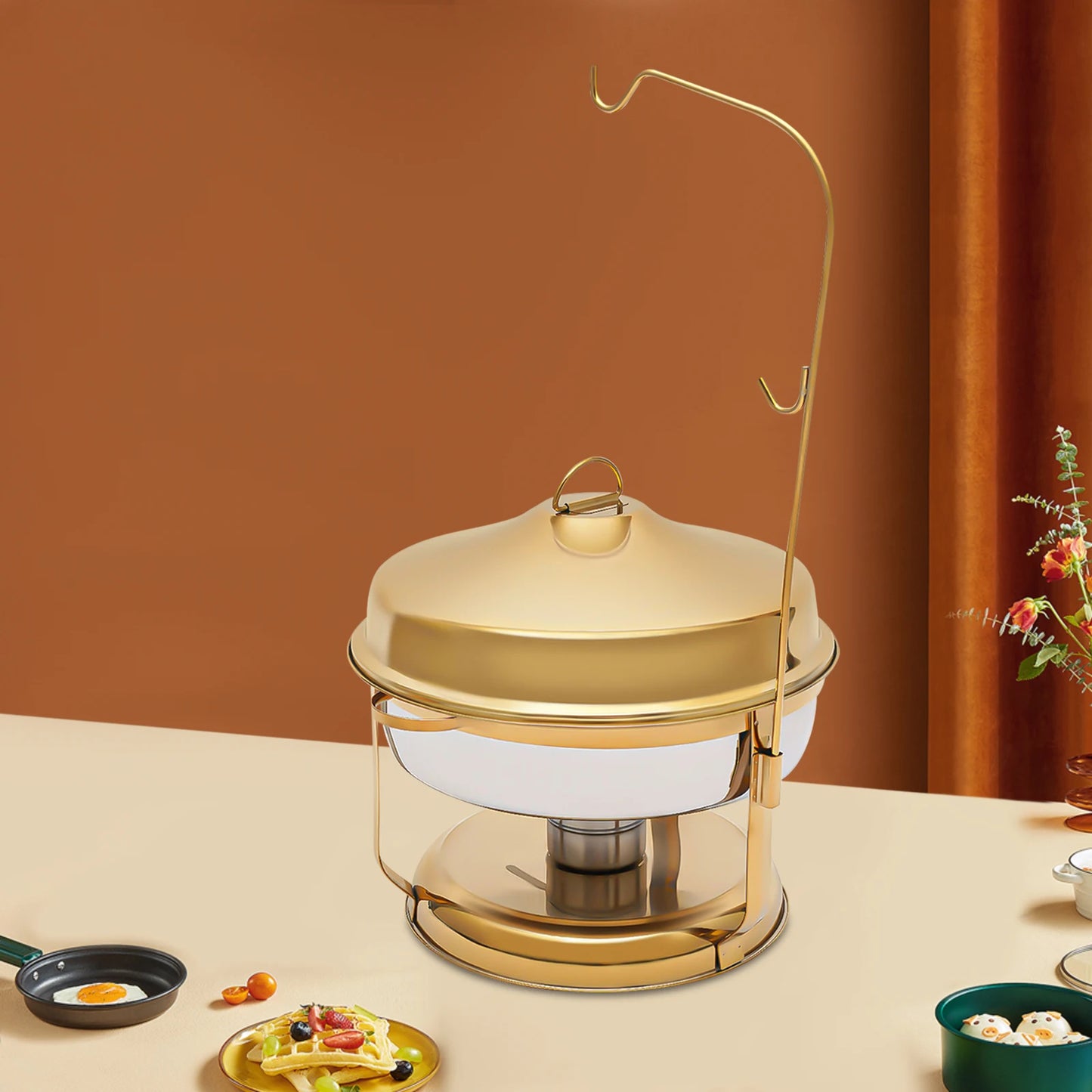 Stainless Steel Chafing Dish Buffet Warmer With Glass Lid