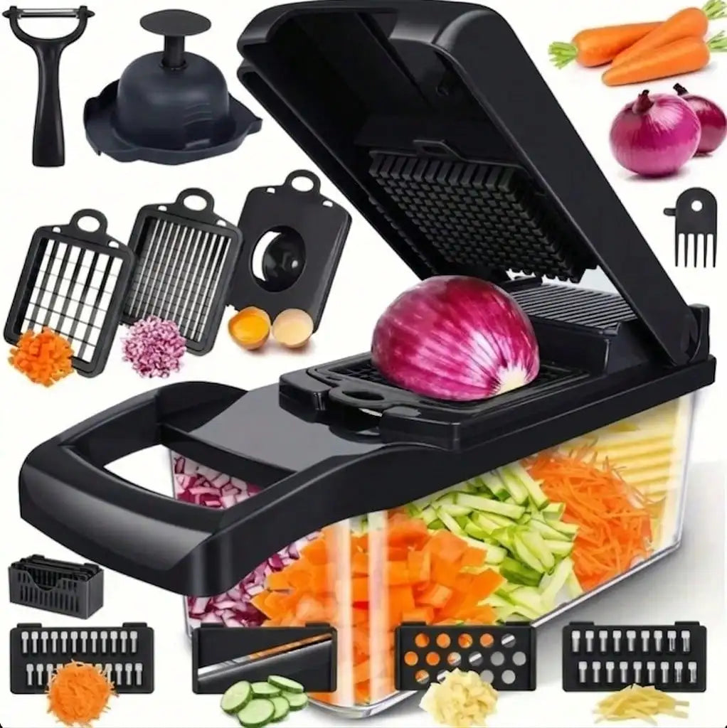 Multipurpose Vegetable Chopper Slicer With Storage Container And Spare Blades