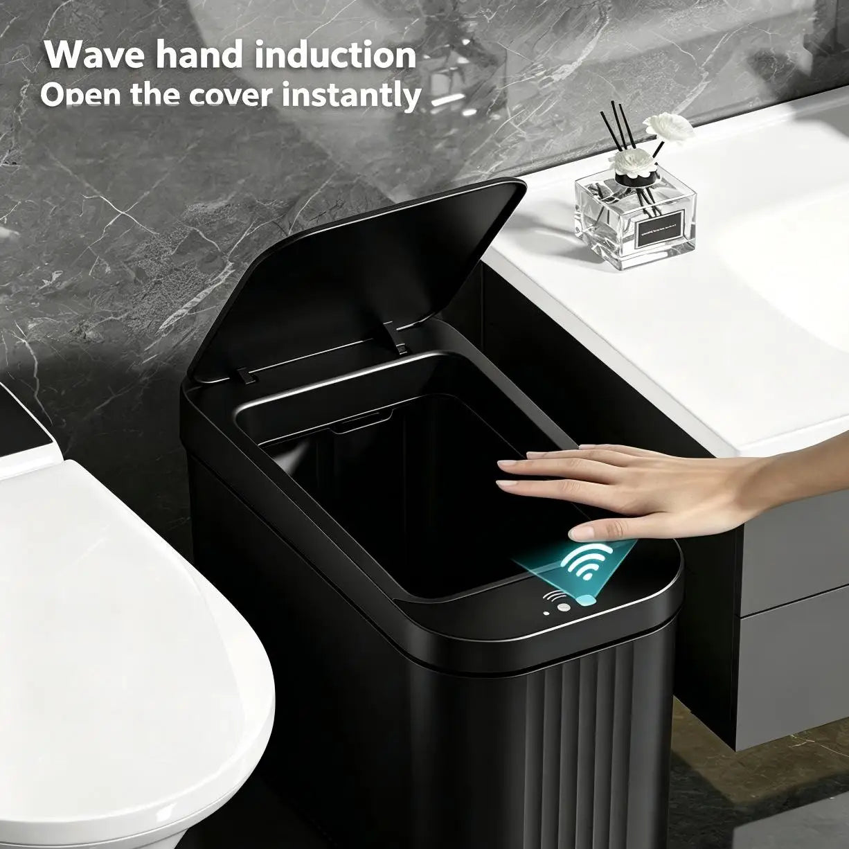 2 Pack Smart WiFi Sensor Trash Can Touchless Waste Bin
