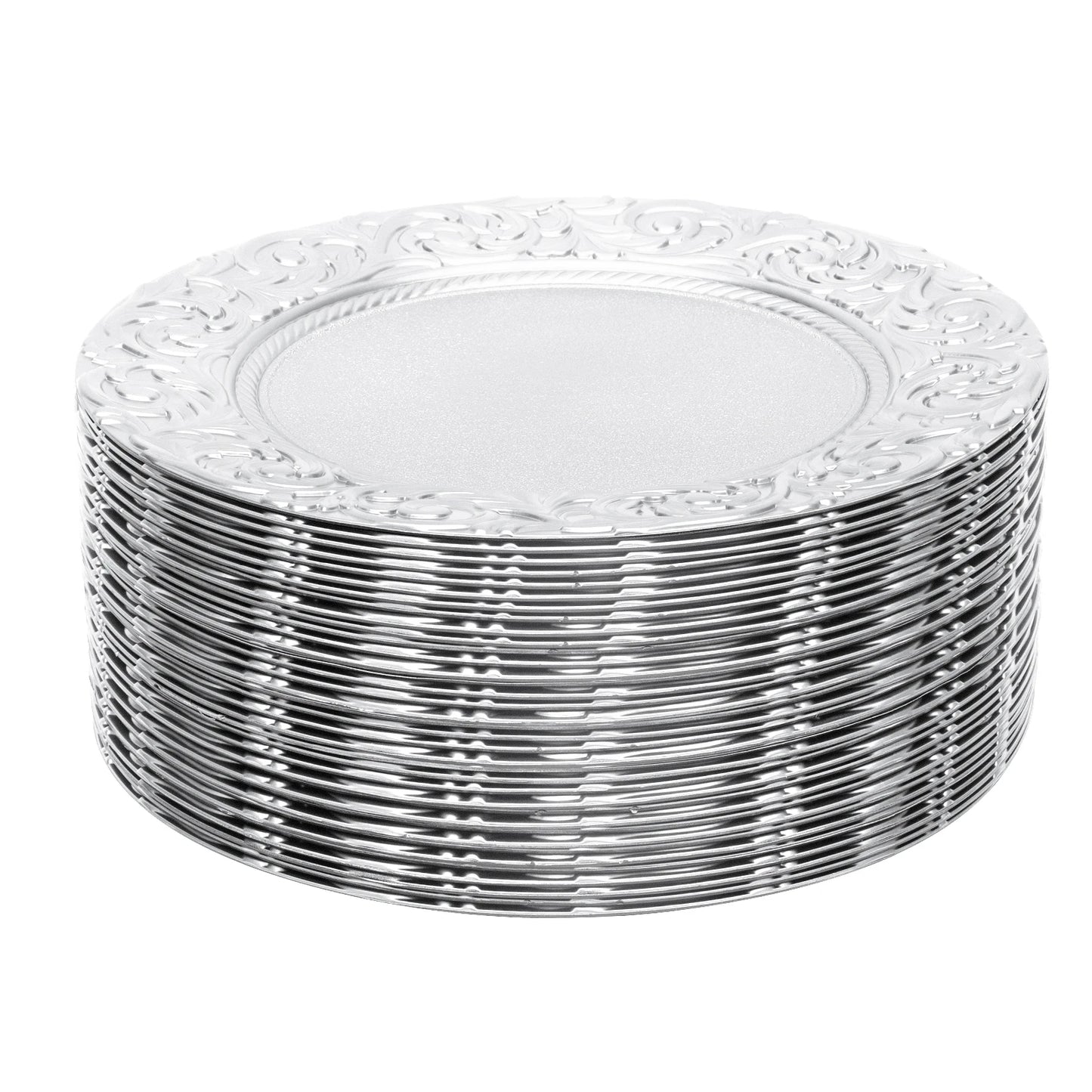 Charger Plates 100-Piece Round Set Reusable Serving Plates For Weddings