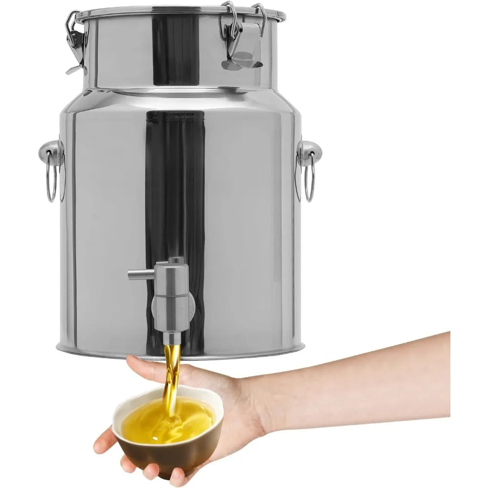 Bymaocar 304 Stainless Steel Milk Can With Spigot Sealed Lid