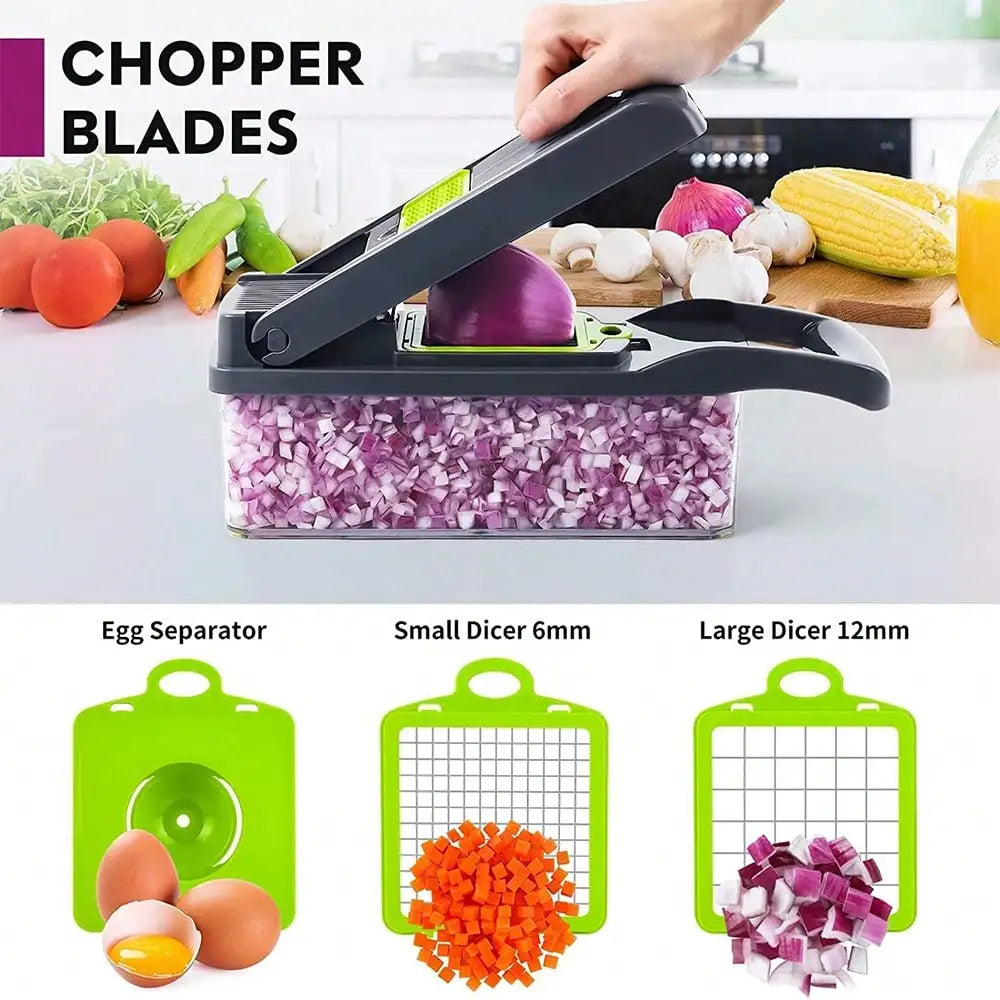 Multifunction Kitchen Vegetable Chopper and Manual Grater Set