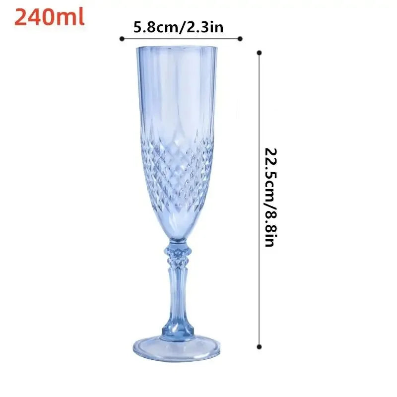 Elegant Champagne Goblet Set High Stem Glasses For Cocktails