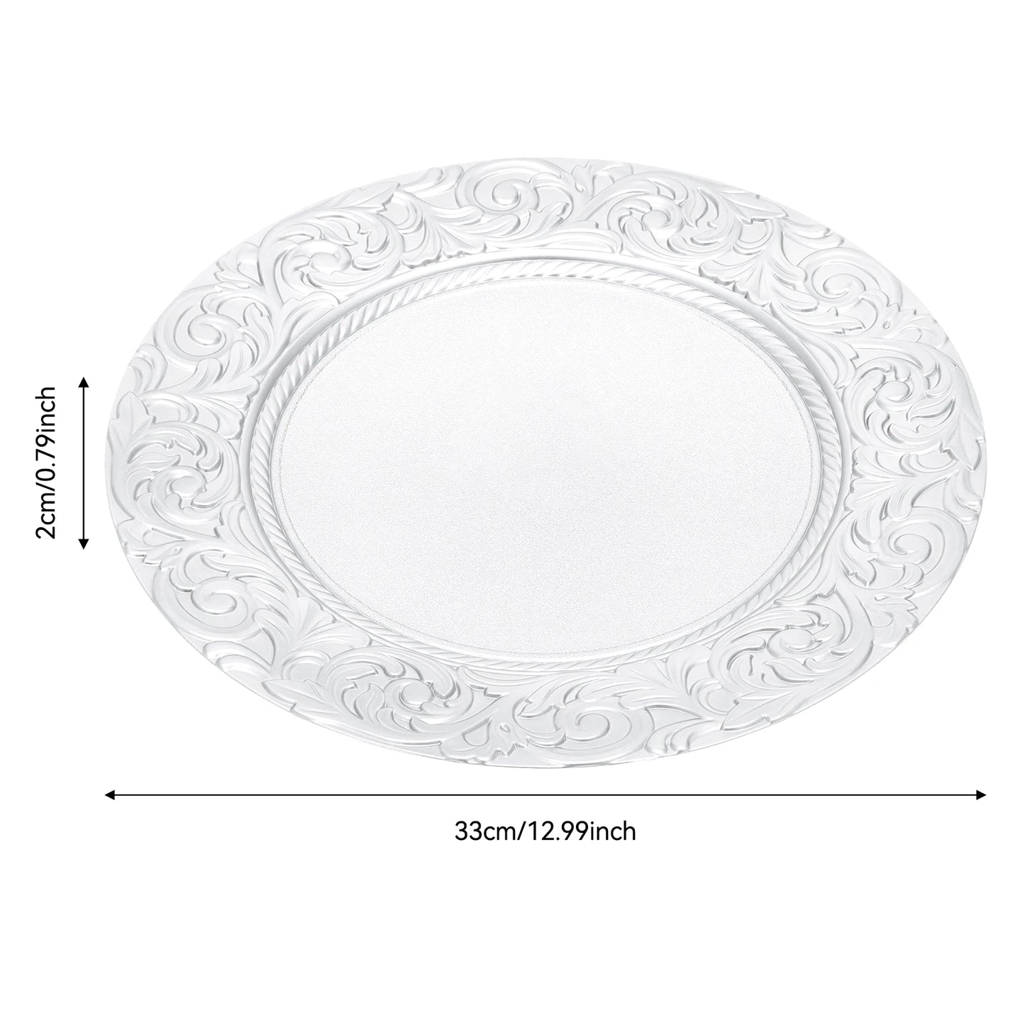 Bymaocar Round Decorative Charger Plates For Weddings And Dining