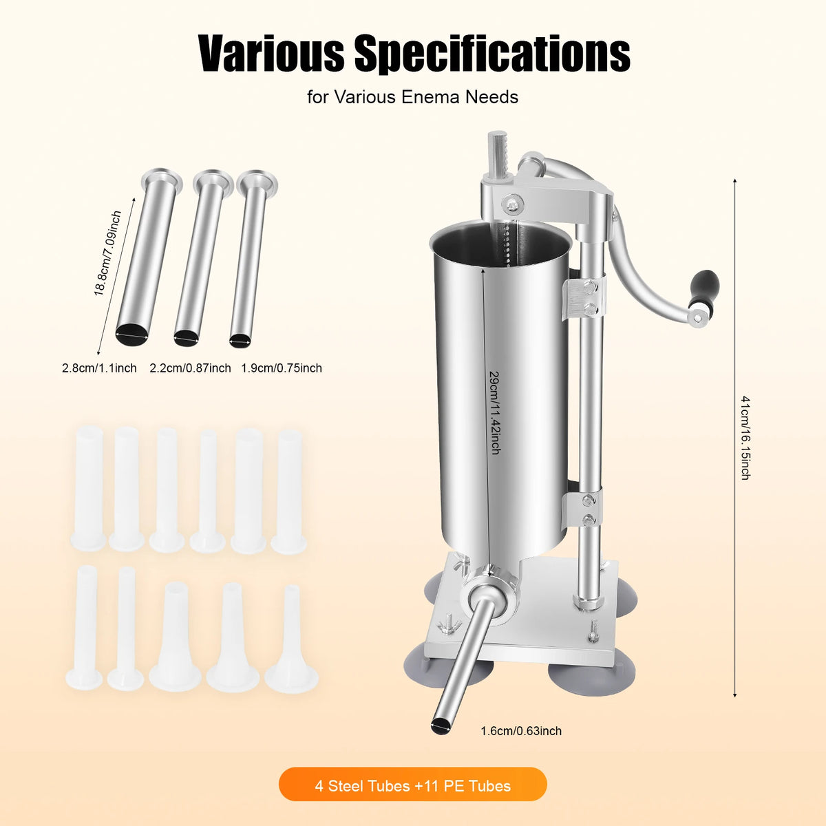 Manual Sausage Stuffer Vertical Filler Machine Stainless Steel