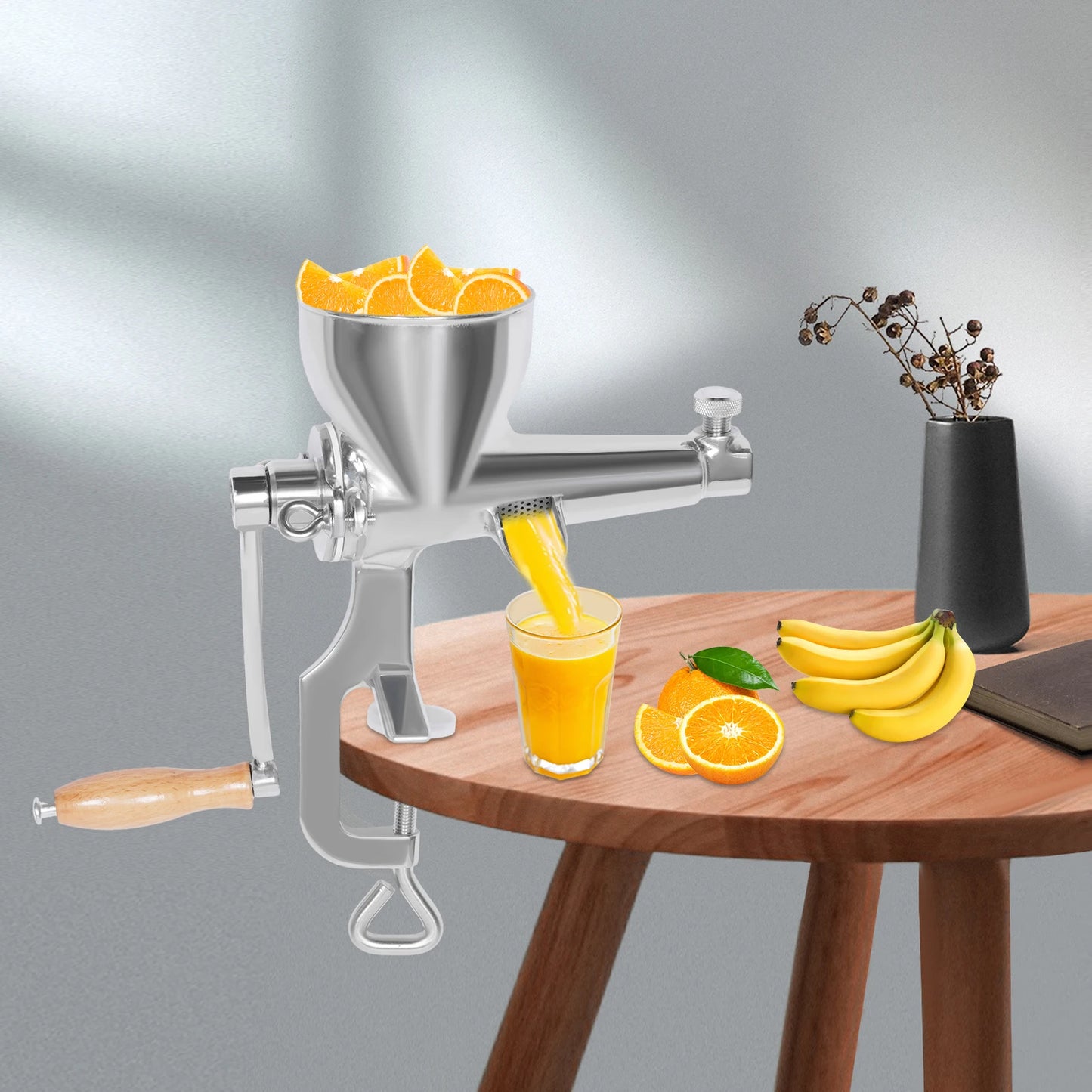 Bymaocar Manual Stainless Steel Fruit Vegetable Juicer