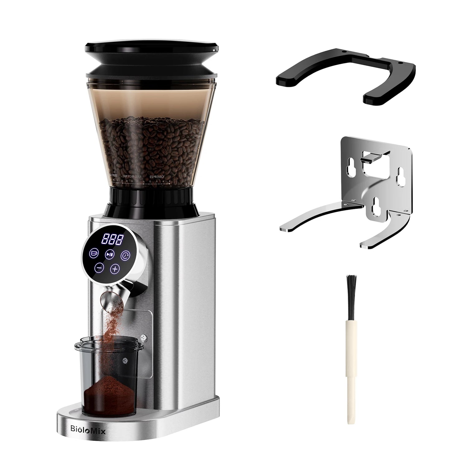 Biolomix Electric Conical Burr Coffee Grinder CG210 With Adjustable Settings