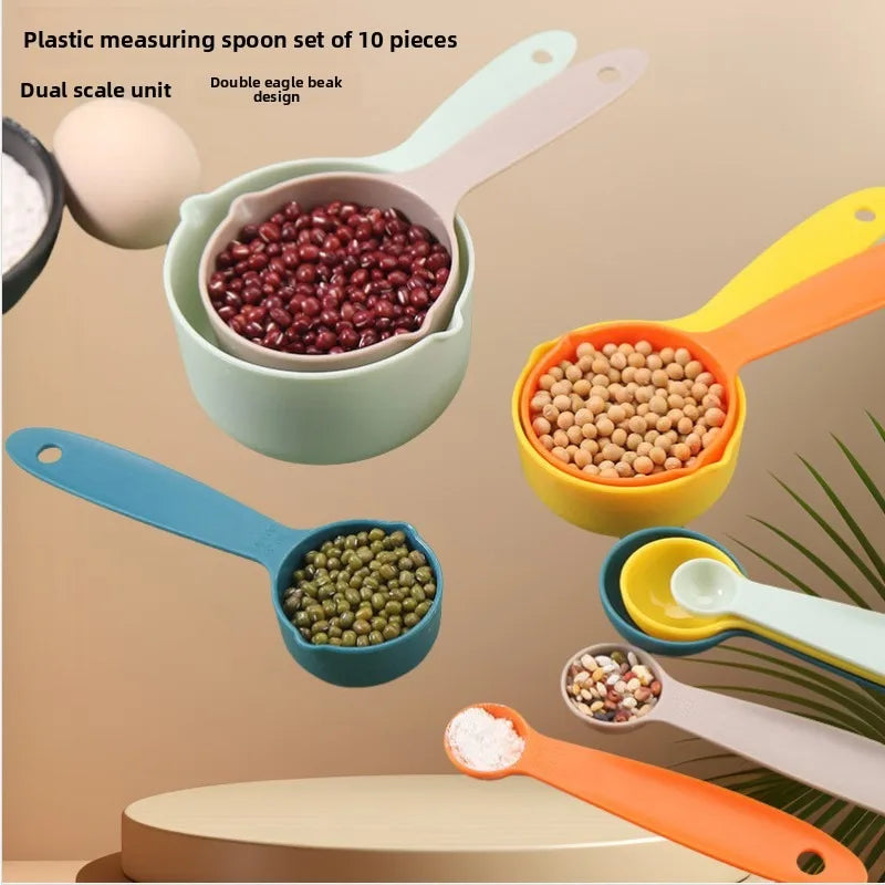 Measuring Spoons Set 5 Pcs With Bright Handles For Cooking