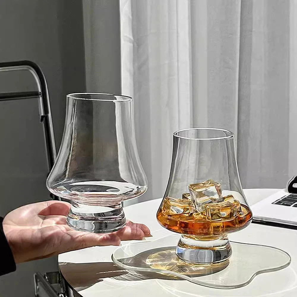 YWDL Glass Whiskey Cup Set 250ml Lead Free Barware Glasses