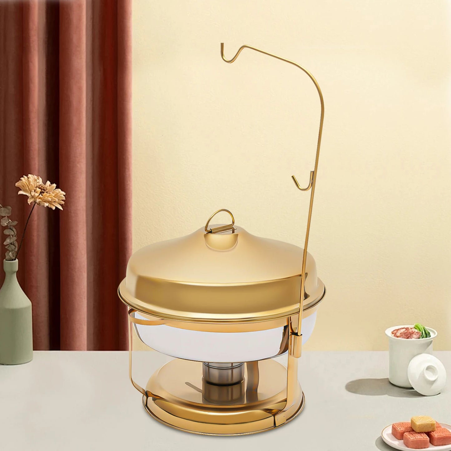 Stainless Steel Chafing Dish Buffet Warmer With Glass Lid