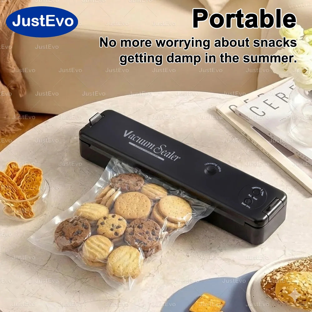 JustEvo Food Vacuum Sealer Machine Portable Automatic With 10 Bags