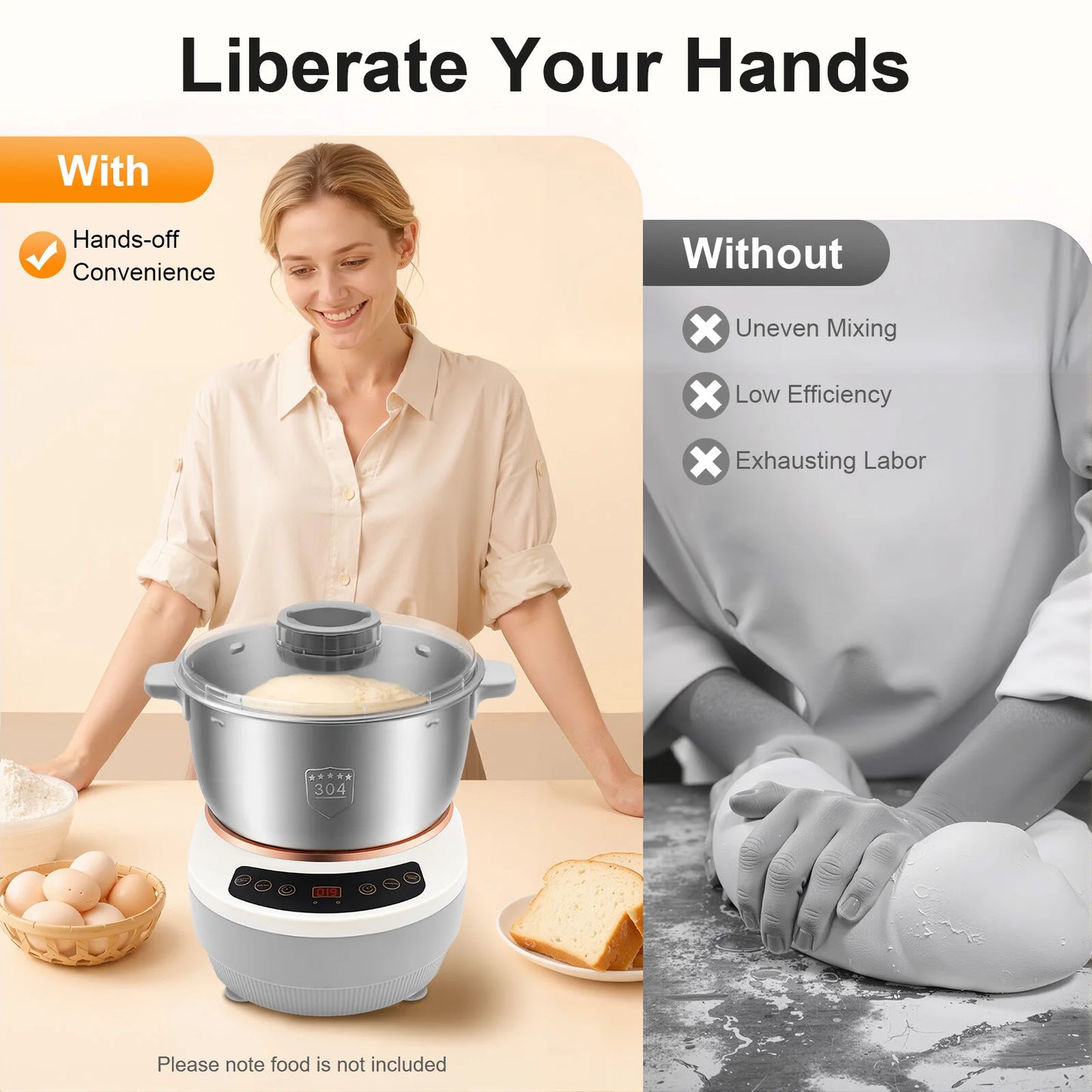 Electric Dough Maker With Ferment Function For Pizza And Bread