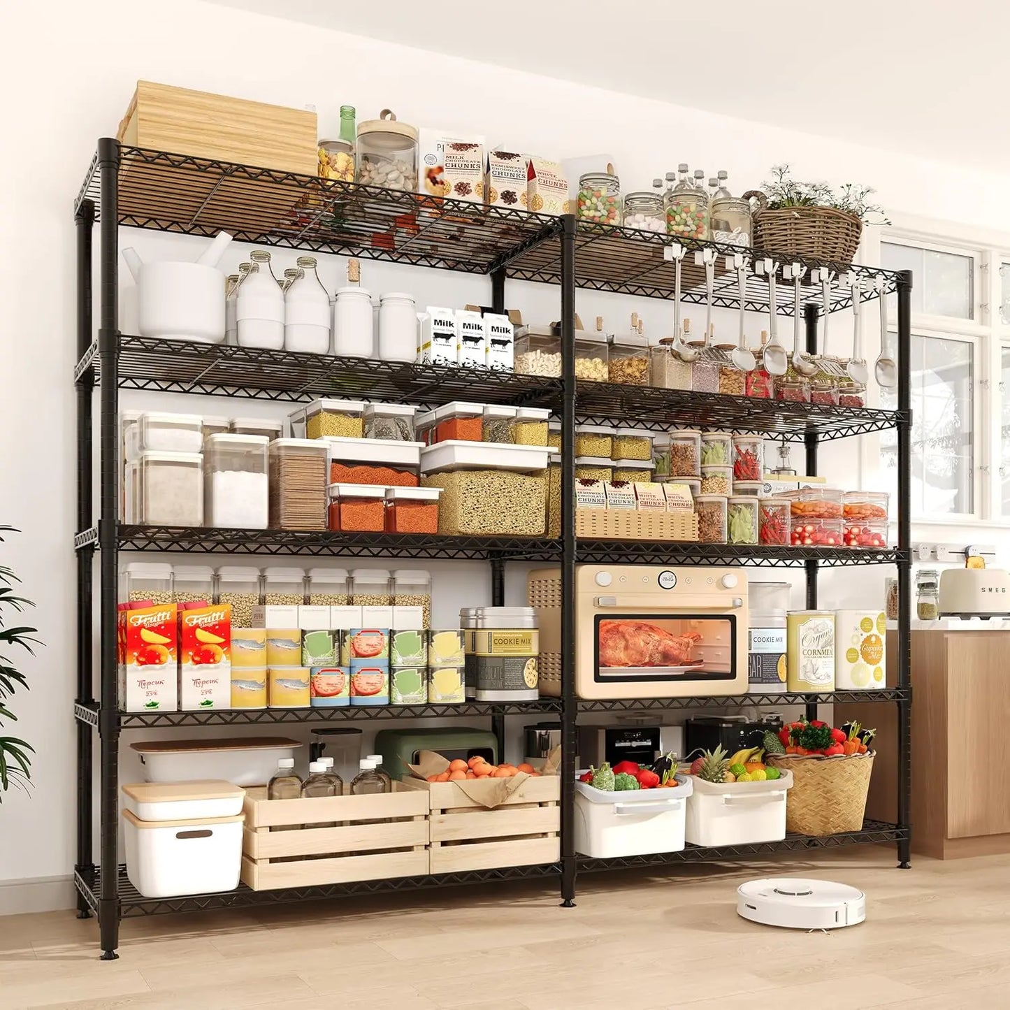 TWISTER.CK Heavy Duty 5-Tier Adjustable Metal Shelving Unit