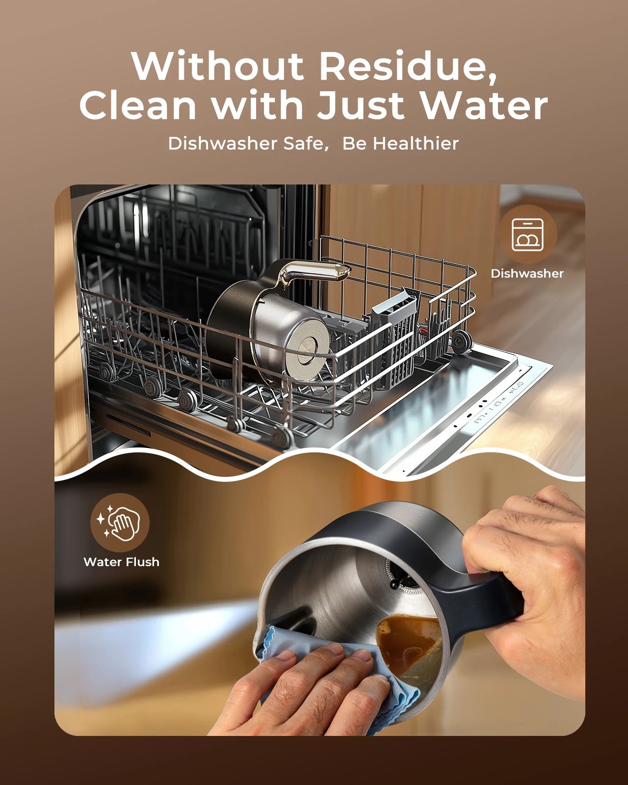 UHOST Eight In One Electric Milk Frother And Steamer