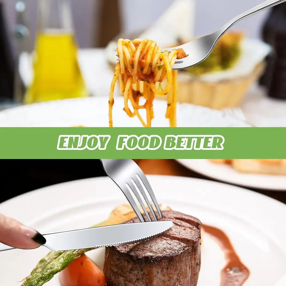 Stainless Steel Flatware Set Dinner Forks And Knives