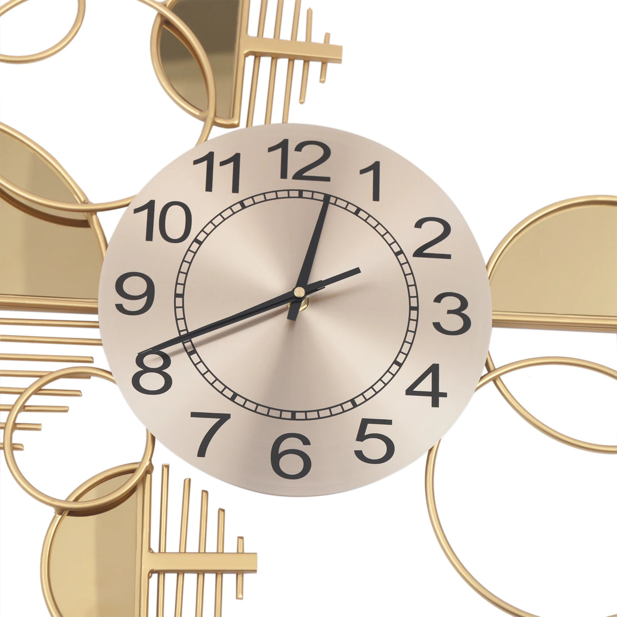 Creative Modern Metal Wall Clock Battery Operated Silent Living Room