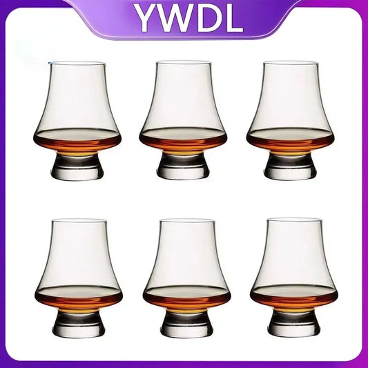 YWDL Glass Whiskey Cup Set 250ml Lead Free Barware Glasses