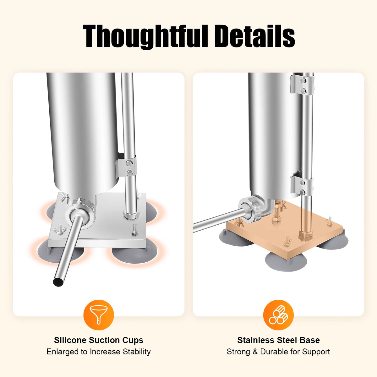 Manual Sausage Stuffer Vertical Filler Machine Stainless Steel