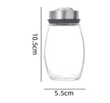 Glass Spice Jar Set With Rack For Kitchen Organization