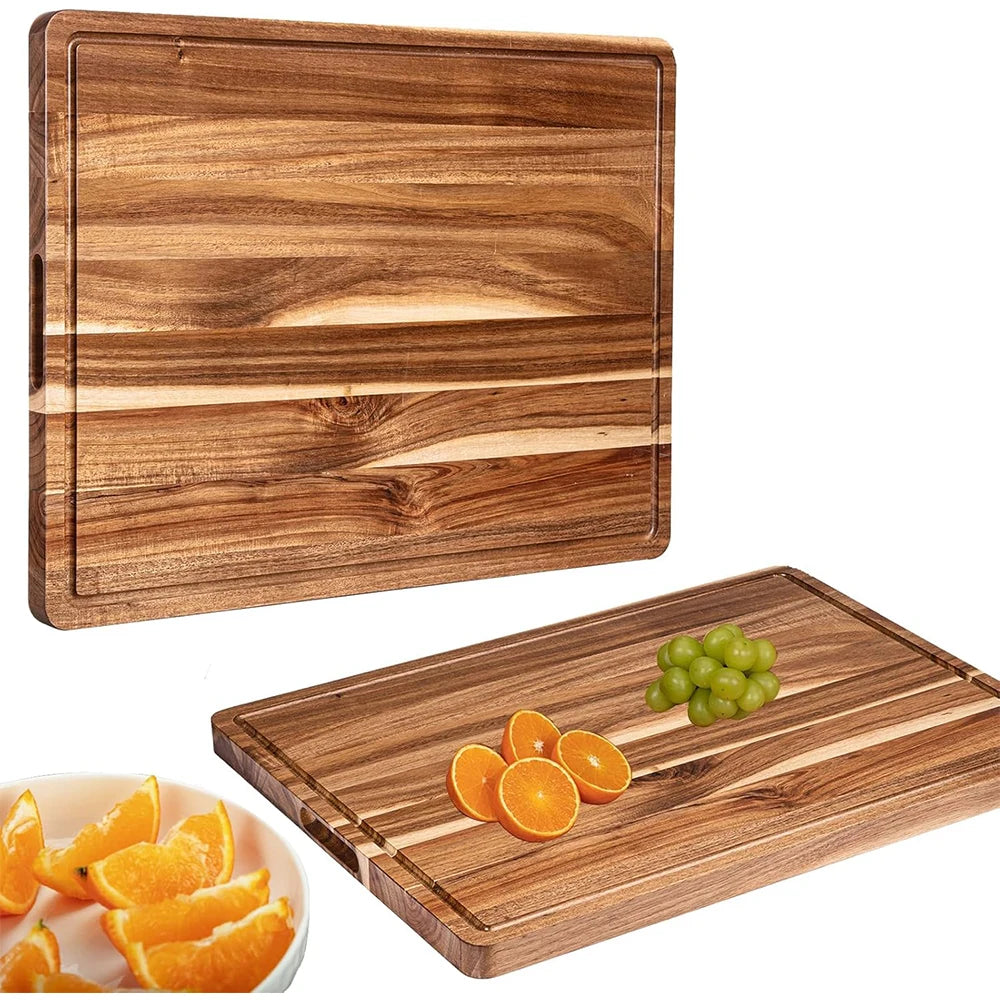 TWISTER.CK Extra Large Wood Cutting Board With Juice Groove